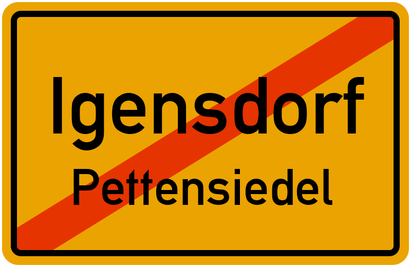 Ortsschild Igensdorf