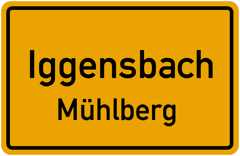 Ortsschild Iggensbach