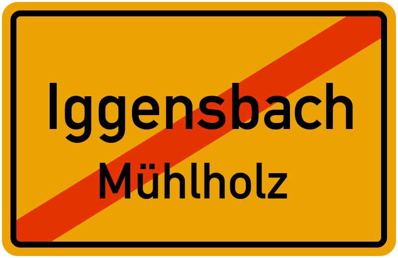 Ortsschild Iggensbach