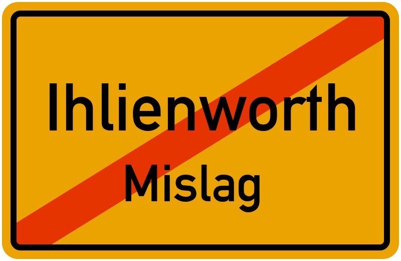 Ortsschild Ihlienworth