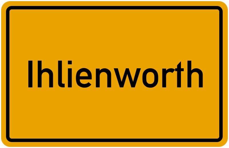 Ortsschild Ihlienworth