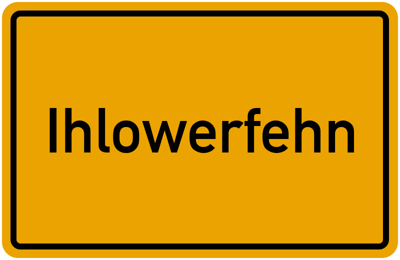 Ortsschild Ihlowerfehn