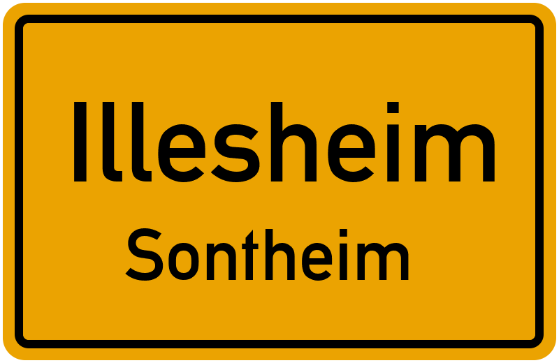 Ortsschild Illesheim