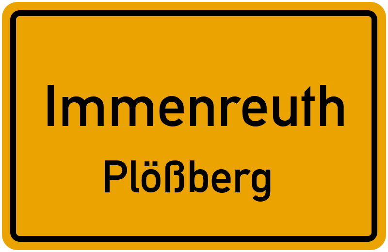 Ortsschild Immenreuth