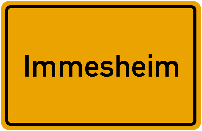 Ortsschild Immesheim