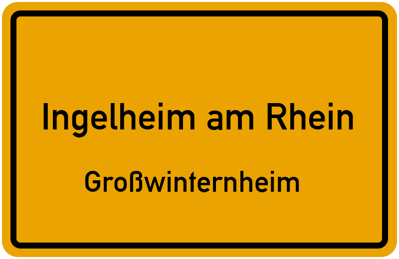 Ortsschild Ingelheim am Rhein
