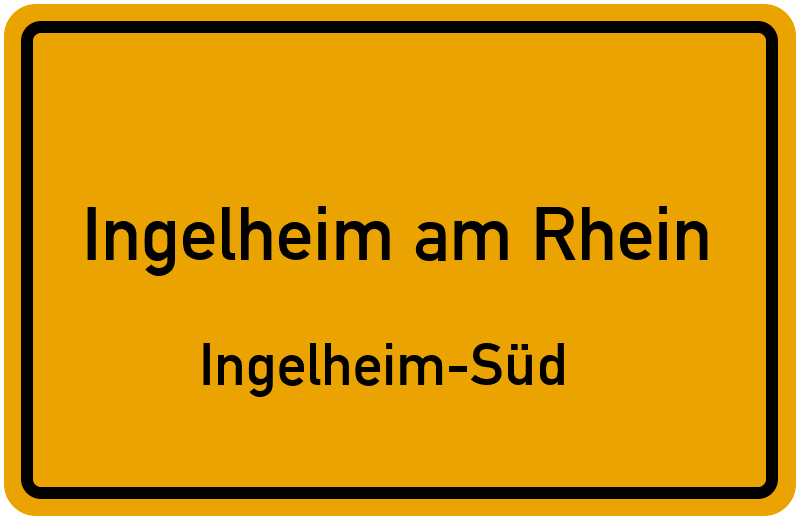 Ortsschild Ingelheim am Rhein
