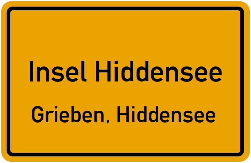 Ortsschild Insel Hiddensee