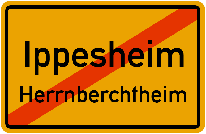 Ortsschild Ippesheim