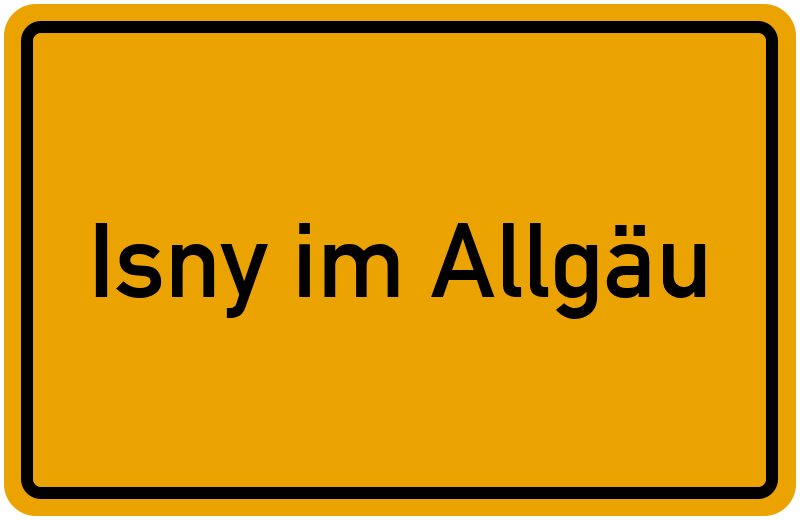 Ortsschild Isny im Allgäu