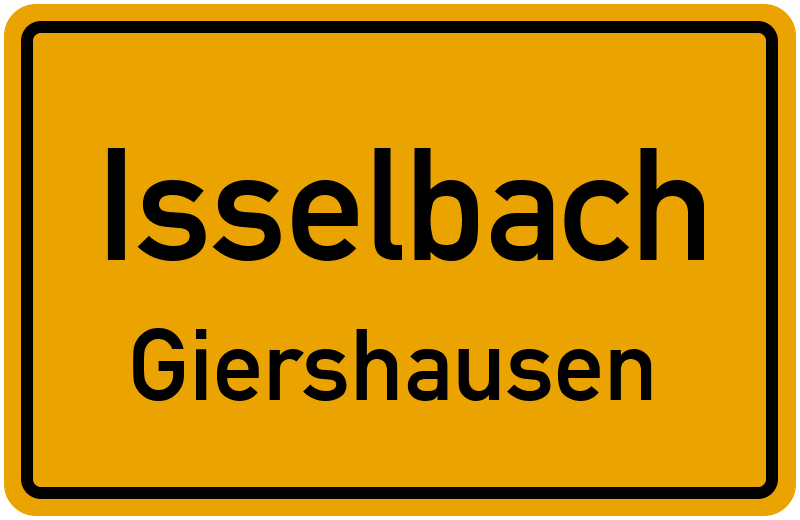 Ortsschild Isselbach
