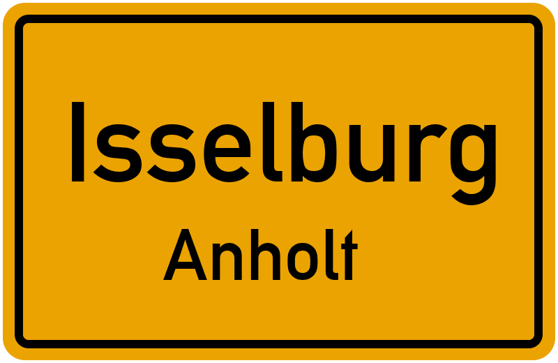 Ortsschild Isselburg