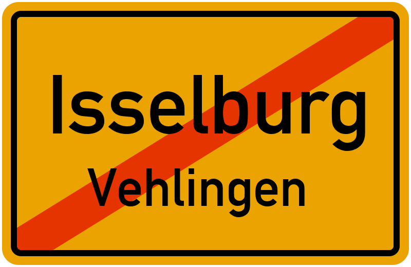 Ortsschild Isselburg