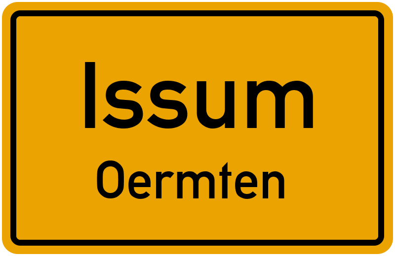 Ortsschild Issum