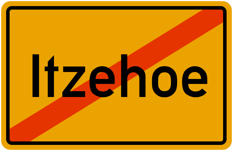 Ortsschild Itzehoe