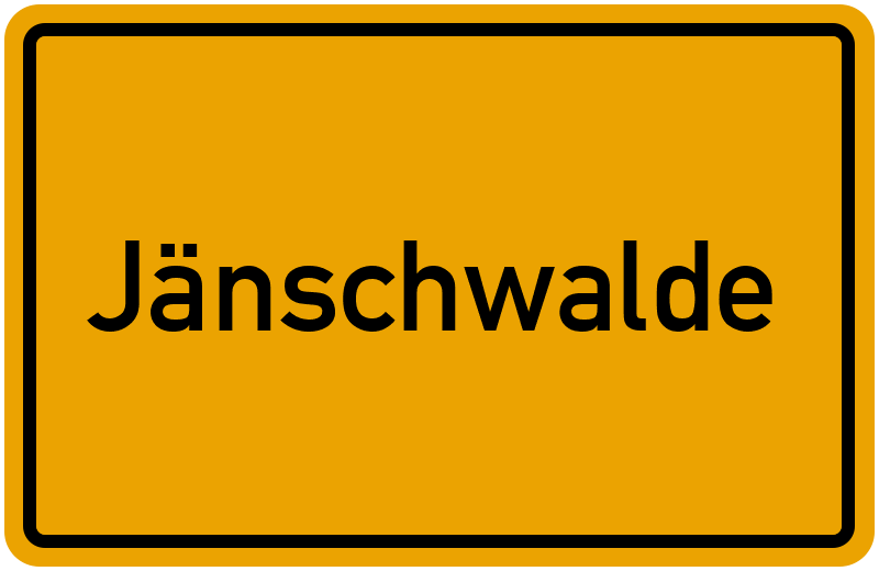Ortsschild Jänschwalde