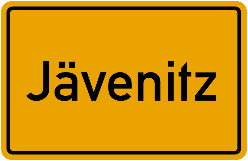 Ortsschild Jävenitz