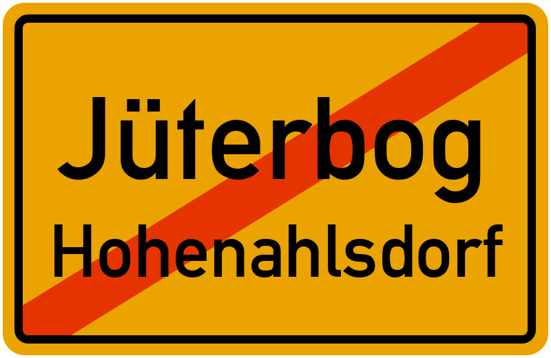 Ortsschild Jüterbog