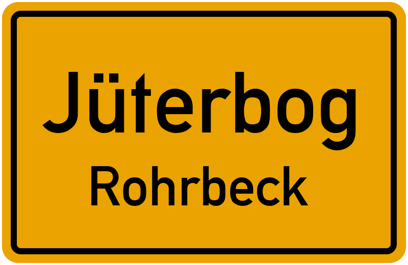 Ortsschild Jüterbog