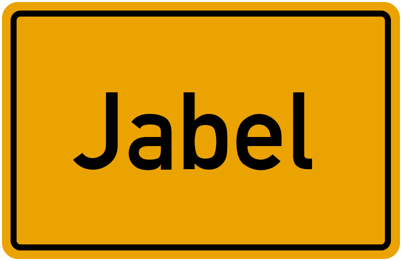 Ortsschild Jabel