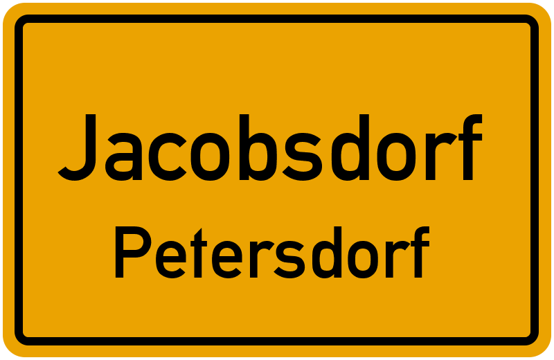 Ortsschild Jacobsdorf