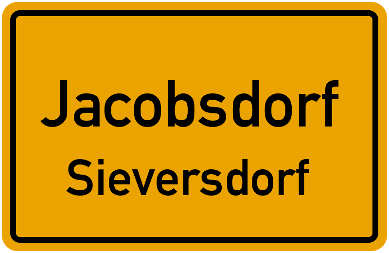 Ortsschild Jacobsdorf