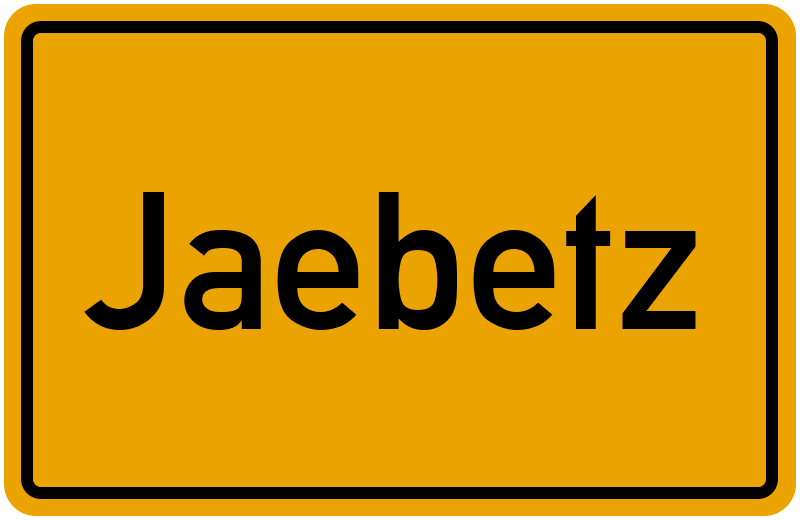 Ortsschild Jaebetz