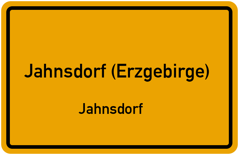 Ortsschild Jahnsdorf (Erzgebirge)