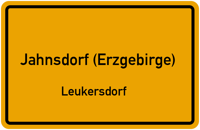 Ortsschild Jahnsdorf (Erzgebirge)