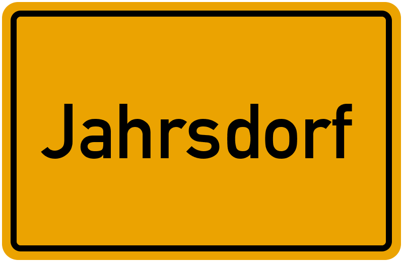 Ortsschild Jahrsdorf