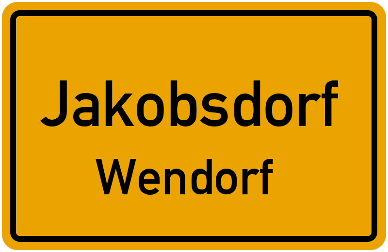 Ortsschild Jakobsdorf