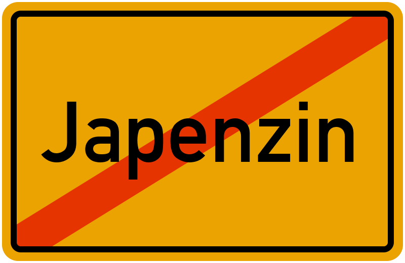 Ortsschild Japenzin