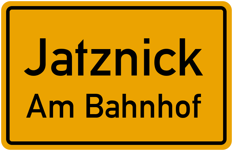 Ortsschild Jatznick