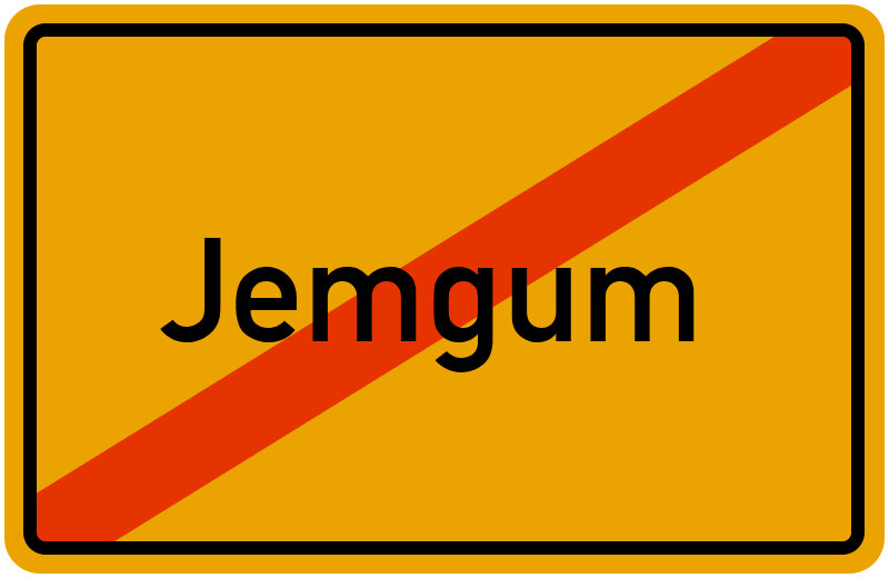 Ortsschild Jemgum