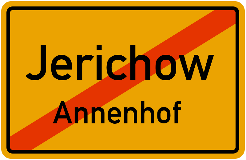 Ortsschild Jerichow
