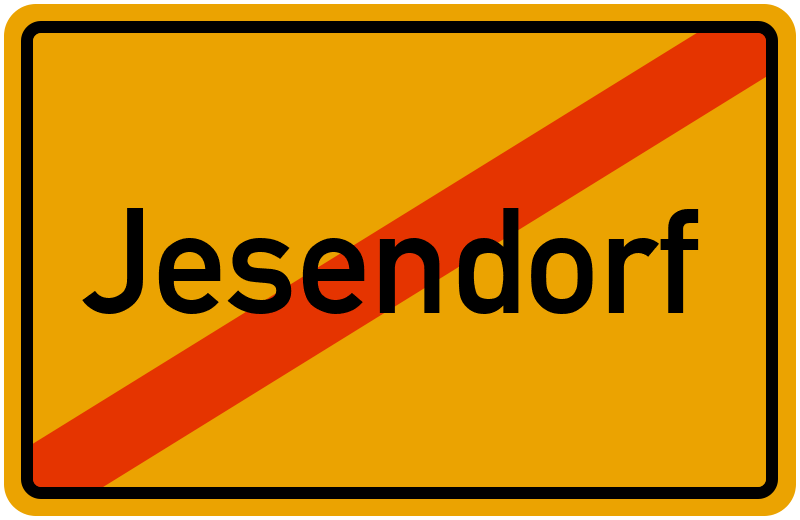Ortsschild Jesendorf