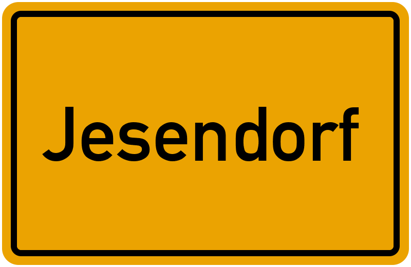 Ortsschild Jesendorf