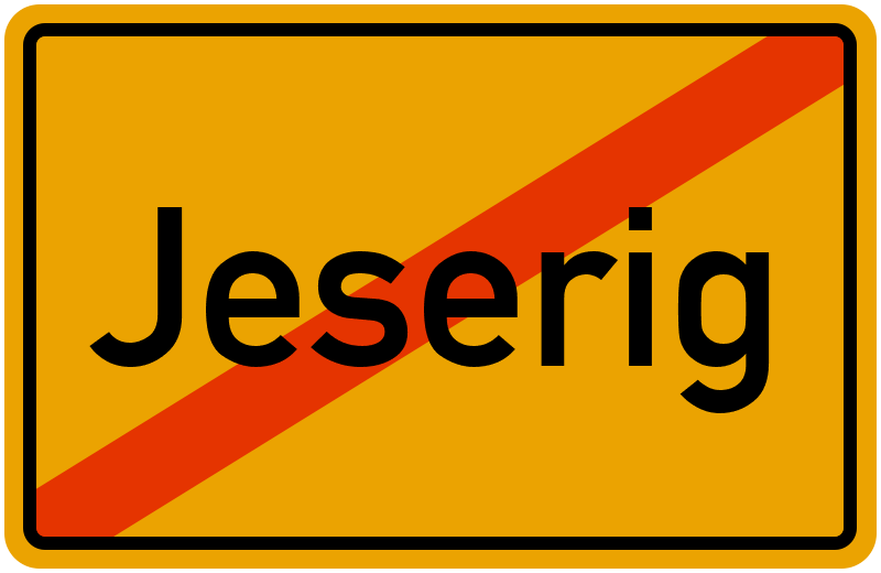 Ortsschild Jeserig
