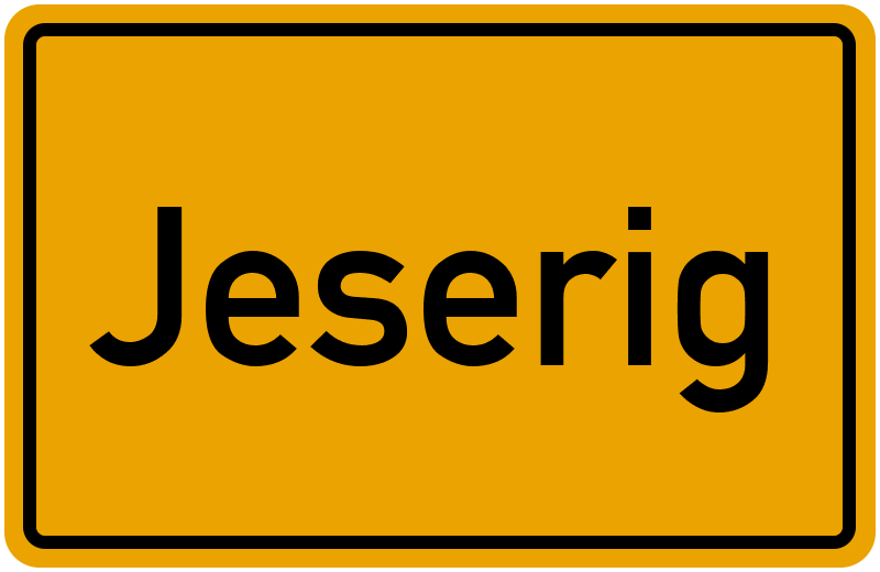 Ortsschild Jeserig