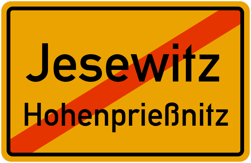 Ortsschild Jesewitz