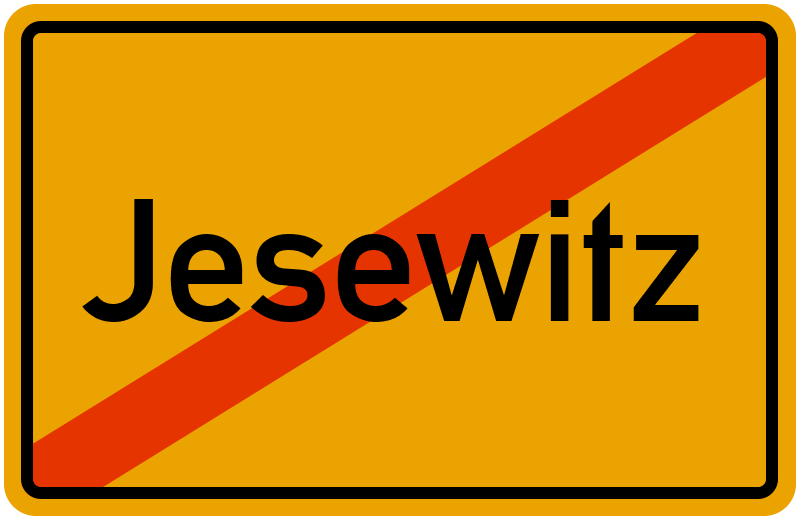Ortsschild Jesewitz