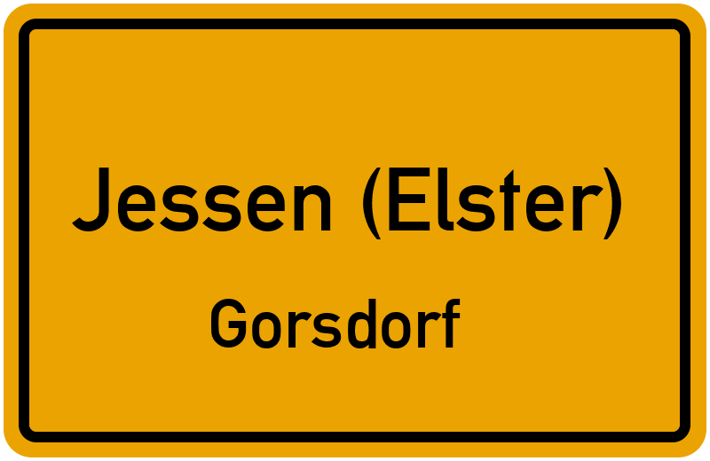 Ortsschild Jessen (Elster)