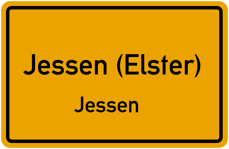 Ortsschild Jessen (Elster)