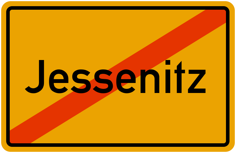 Ortsschild Jessenitz