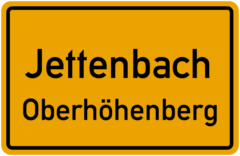 Ortsschild Jettenbach