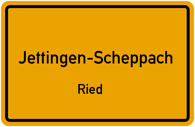 Ortsschild Jettingen-Scheppach