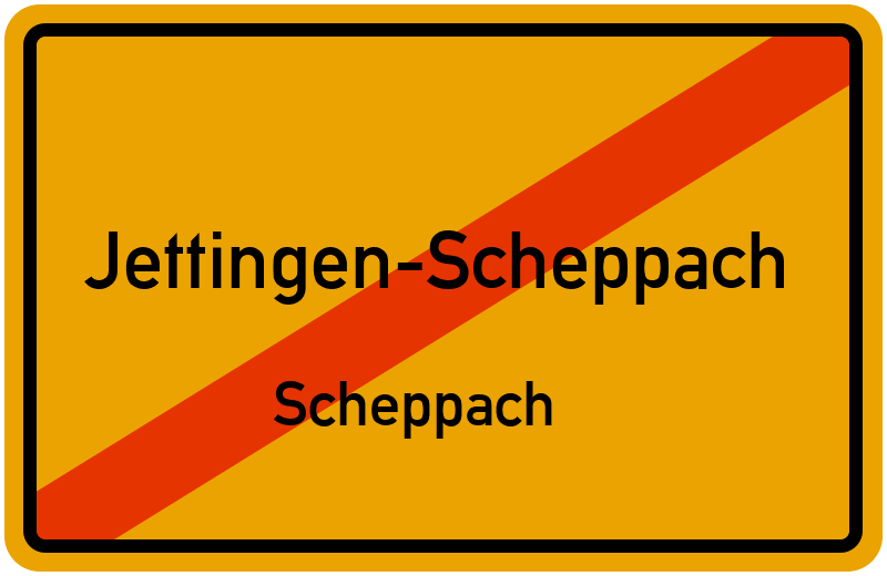 Ortsschild Jettingen-Scheppach