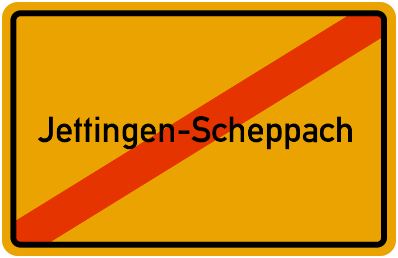 Ortsschild Jettingen-Scheppach
