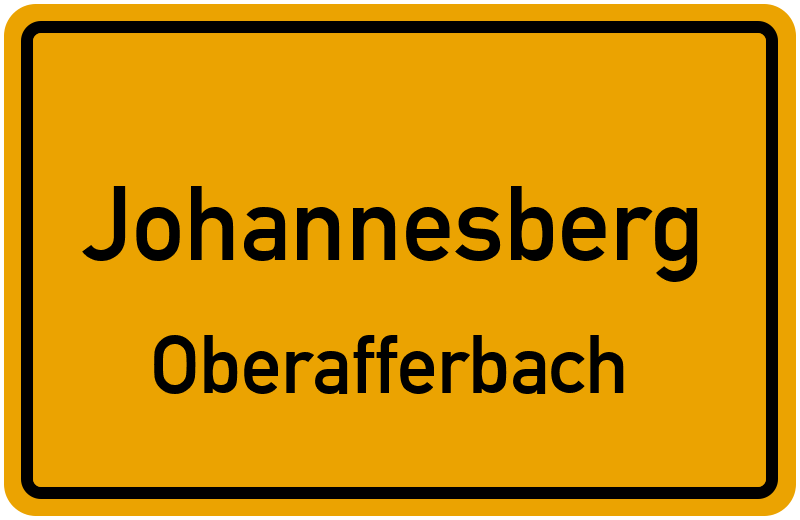 Ortsschild Johannesberg
