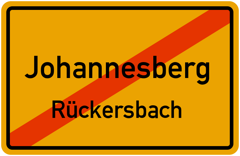Ortsschild Johannesberg